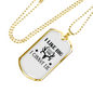Like Big Bucks Necklace Stainless Steel or 18k Gold Dog Tag 24" Chain-Express Your Love Gifts