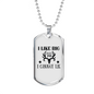Like Big Bucks Necklace Stainless Steel or 18k Gold Dog Tag 24" Chain-Express Your Love Gifts