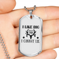 Like Big Bucks Necklace Stainless Steel or 18k Gold Dog Tag 24" Chain-Express Your Love Gifts