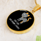 Like Cats And Circle Necklace Stainless Steel or 18k Gold 18-22"-Express Your Love Gifts