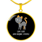 Like Cats And Circle Necklace Stainless Steel or 18k Gold 18-22"-Express Your Love Gifts