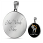 Like Cats And Circle Necklace Stainless Steel or 18k Gold 18-22"-Express Your Love Gifts