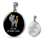 Like Cats And Circle Necklace Stainless Steel or 18k Gold 18-22"-Express Your Love Gifts