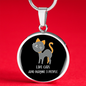 Like Cats And Circle Necklace Stainless Steel or 18k Gold 18-22"-Express Your Love Gifts