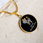 Like Cats And Circle Necklace Stainless Steel or 18k Gold 18-22"-Express Your Love Gifts