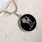 Like Cats And Circle Necklace Stainless Steel or 18k Gold 18-22"-Express Your Love Gifts