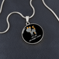 Like Cats And Circle Necklace Stainless Steel or 18k Gold 18-22"-Express Your Love Gifts