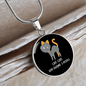 Like Cats And Circle Necklace Stainless Steel or 18k Gold 18-22"-Express Your Love Gifts