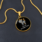 Like Cats And Circle Necklace Stainless Steel or 18k Gold 18-22"-Express Your Love Gifts
