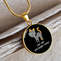 Like Cats And Circle Necklace Stainless Steel or 18k Gold 18-22"-Express Your Love Gifts