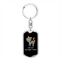 Like Cats And Keychain Stainless Steel or 18k Gold Dog Tag Keyring-Express Your Love Gifts