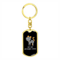 Like Cats And Keychain Stainless Steel or 18k Gold Dog Tag Keyring-Express Your Love Gifts