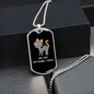 Like Cats And Necklace Stainless Steel or 18k Gold Dog Tag 24" Chain-Express Your Love Gifts