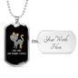 Like Cats And Necklace Stainless Steel or 18k Gold Dog Tag 24" Chain-Express Your Love Gifts