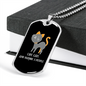 Like Cats And Necklace Stainless Steel or 18k Gold Dog Tag 24" Chain-Express Your Love Gifts