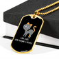 Like Cats And Necklace Stainless Steel or 18k Gold Dog Tag 24" Chain-Express Your Love Gifts