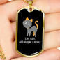Like Cats And Necklace Stainless Steel or 18k Gold Dog Tag 24" Chain-Express Your Love Gifts