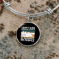 Like Morning People Cat Bracelet Stainless Steel or 18k Gold Circle Bangle-Express Your Love Gifts