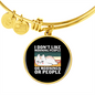Like Morning People Cat Bracelet Stainless Steel or 18k Gold Circle Bangle-Express Your Love Gifts
