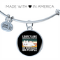 Like Morning People Cat Bracelet Stainless Steel or 18k Gold Circle Bangle-Express Your Love Gifts