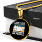 Like Morning People Cat Circle Necklace Stainless Steel or 18k Gold 18-22"-Express Your Love Gifts