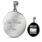 Like Morning People Cat Circle Necklace Stainless Steel or 18k Gold 18-22"-Express Your Love Gifts