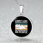 Like Morning People Cat Circle Necklace Stainless Steel or 18k Gold 18-22"-Express Your Love Gifts