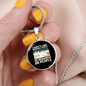 Like Morning People Cat Circle Necklace Stainless Steel or 18k Gold 18-22"-Express Your Love Gifts
