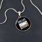 Like Morning People Cat Circle Necklace Stainless Steel or 18k Gold 18-22"-Express Your Love Gifts