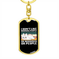 Like Morning People Cat Keychain Stainless Steel or 18k Gold Dog Tag Keyring-Express Your Love Gifts