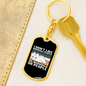Like Morning People Cat Keychain Stainless Steel or 18k Gold Dog Tag Keyring-Express Your Love Gifts