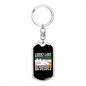 Like Morning People Cat Keychain Stainless Steel or 18k Gold Dog Tag Keyring-Express Your Love Gifts