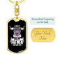 Like My Father Swivel Trucker Keychain Dog Tag Stainless Steel or 18k Gold-Express Your Love Gifts
