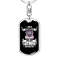 Like My Father Swivel Trucker Keychain Dog Tag Stainless Steel or 18k Gold-Express Your Love Gifts