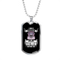 Like My Father Trucker Dog Tag Stainless Steel or 18k Gold 24" Chain-Express Your Love Gifts