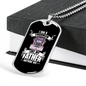 Like My Father Trucker Dog Tag Stainless Steel or 18k Gold 24" Chain-Express Your Love Gifts