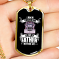 Like My Father Trucker Dog Tag Stainless Steel or 18k Gold 24" Chain-Express Your Love Gifts