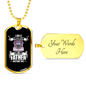 Like My Father Trucker Dog Tag Stainless Steel or 18k Gold 24" Chain-Express Your Love Gifts