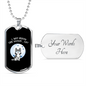 Like Wolves Necklace Stainless Steel or 18k Gold Dog Tag 24" Chain-Express Your Love Gifts