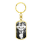 Lion Of Judah Swivel Keychain Dog Tag Stainless Steel or 18k Gold-Express Your Love Gifts