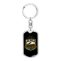 Lions Don'T Dream Of Hunter'S Keychain Gift Stainless Steel or 18k Gold Dog Tag Keyring-Express Your Love Gifts