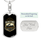 Lions Don'T Dream Of Hunter'S Keychain Gift Stainless Steel or 18k Gold Dog Tag Keyring-Express Your Love Gifts