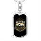 Lions Don'T Dream Of Hunter'S Keychain Gift Stainless Steel or 18k Gold Dog Tag Keyring-Express Your Love Gifts