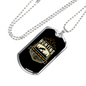 Lions Don'T Dream Of Hunting Necklace Stainless Steel or 18k Gold Dog Tag 24" Chain-Express Your Love Gifts