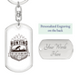 Lions Just Go And Hunt Keychain Stainless Steel or 18k Gold Dog Tag Keyring-Express Your Love Gifts