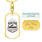 Lions Just Go And Hunt Keychain Stainless Steel or 18k Gold Dog Tag Keyring-Express Your Love Gifts