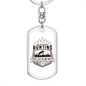 Lions Just Go And Hunt Keychain Stainless Steel or 18k Gold Dog Tag Keyring-Express Your Love Gifts