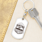 Lions Just Go And Hunt Keychain Stainless Steel or 18k Gold Dog Tag Keyring-Express Your Love Gifts