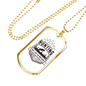 Lions Just Go And Hunt Necklace Stainless Steel or 18k Gold Dog Tag 24" Chain-Express Your Love Gifts