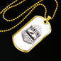 Lions Just Go And Hunt Necklace Stainless Steel or 18k Gold Dog Tag 24" Chain-Express Your Love Gifts